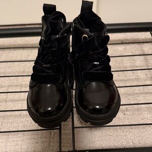 H&M Shiny Black Combat Boots